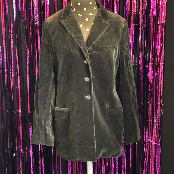 Piazza Sempione Jackets & Blazers - {Piazza Sempione} Forest Green Velvet Blazer